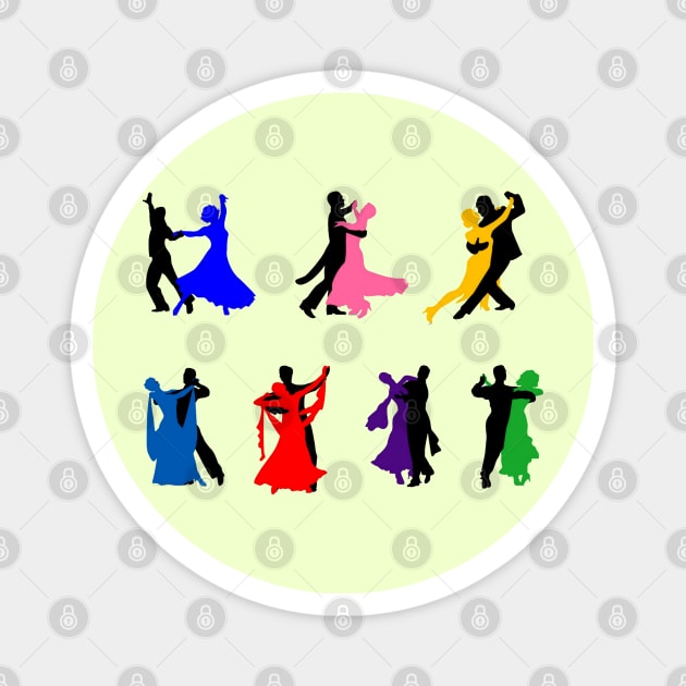 Ballroom Dancers Magnet by doniainart